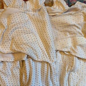 Halo SleepSack newborn Swaddle with Blue Polka Dots